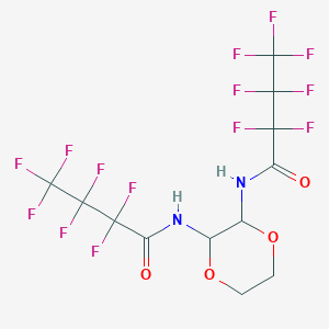 2,2,3,3,4,4,4-Heptafluoro-N-[3-(2,2,3,3,4,4,4-heptafluorobutanamido)-1,4-dioxan-2-YL]butanamide