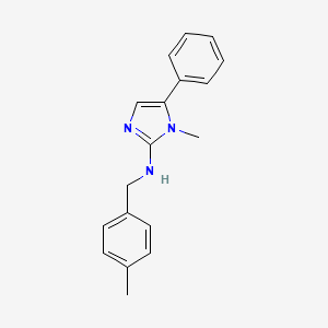 molecular formula C18H19N3 B11565677 1-methyl-N-(4-methylbenzyl)-5-phenyl-1H-imidazol-2-amine 