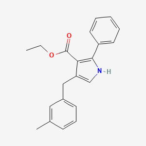 ethyl 4-[(3-methylphenyl)methyl]-2-phenyl-1H-pyrrole-3-carboxylate