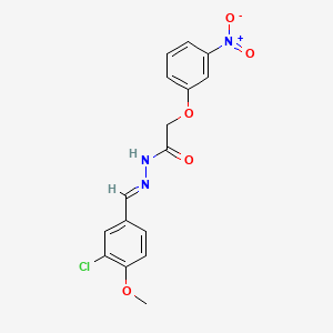 N'-[(E)-(3-chloro-4-methoxyphenyl)methylidene]-2-(3-nitrophenoxy)acetohydrazide