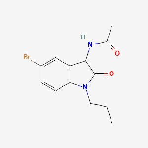 N-(5-bromo-2-oxo-1-propyl-2,3-dihydro-1H-indol-3-yl)acetamide