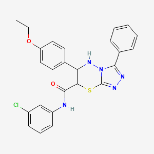 N-(3-chlorophenyl)-6-(4-ethoxyphenyl)-3-phenyl-6,7-dihydro-5H-[1,2,4]triazolo[3,4-b][1,3,4]thiadiazine-7-carboxamide