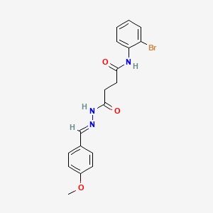 N-(2-Bromophenyl)-3-{N'-[(E)-(4-methoxyphenyl)methylidene]hydrazinecarbonyl}propanamide