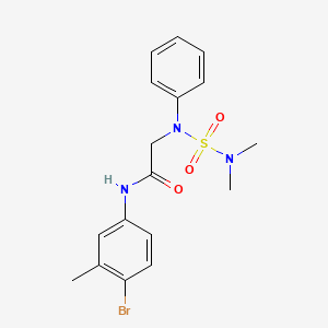 molecular formula C17H20BrN3O3S B11565783 N-(4-Bromo-3-methylphenyl)-2-[(dimethylsulfamoyl)(phenyl)amino]acetamide 