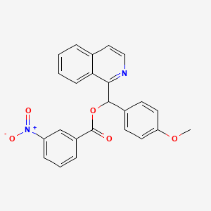 molecular formula C24H18N2O5 B11565793 Isoquinolin-1-yl(4-methoxyphenyl)methyl 3-nitrobenzoate 