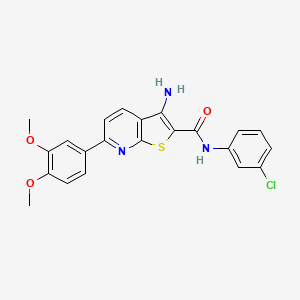 3-amino-N-(3-chlorophenyl)-6-(3,4-dimethoxyphenyl)thieno[2,3-b]pyridine-2-carboxamide