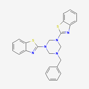 2-[3-(1,3-Benzothiazol-2-yl)-5-benzyl-1,3,5-triazinan-1-yl]-1,3-benzothiazole