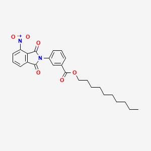 molecular formula C25H28N2O6 B11565822 decyl 3-(4-nitro-1,3-dioxo-1,3-dihydro-2H-isoindol-2-yl)benzoate 