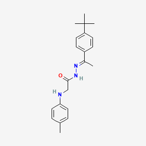 molecular formula C21H27N3O B11565834 N'-[(1E)-1-(4-Tert-butylphenyl)ethylidene]-2-[(4-methylphenyl)amino]acetohydrazide 