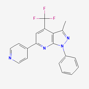 3-methyl-1-phenyl-6-pyridin-4-yl-4-(trifluoromethyl)-1H-pyrazolo[3,4-b]pyridine