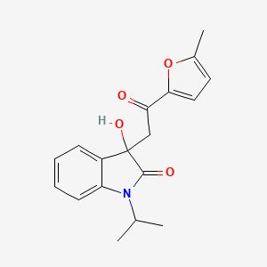 3-hydroxy-3-[2-(5-methylfuran-2-yl)-2-oxoethyl]-1-(propan-2-yl)-1,3-dihydro-2H-indol-2-one