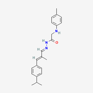 2-[(4-methylphenyl)amino]-N'-{(1E,2E)-2-methyl-3-[4-(propan-2-yl)phenyl]prop-2-en-1-ylidene}acetohydrazide (non-preferred name)