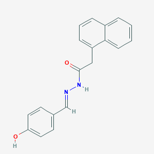 molecular formula C19H16N2O2 B11565889 N'-[(E)-(4-hydroxyphenyl)methylidene]-2-(naphthalen-1-yl)acetohydrazide 