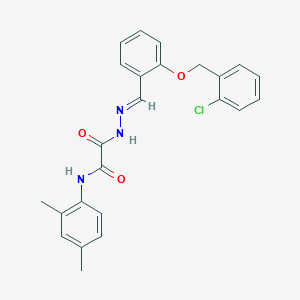 2-[(2E)-2-{2-[(2-chlorobenzyl)oxy]benzylidene}hydrazinyl]-N-(2,4-dimethylphenyl)-2-oxoacetamide