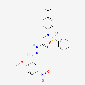 N-({N'-[(E)-(2-Methoxy-5-nitrophenyl)methylidene]hydrazinecarbonyl}methyl)-N-[4-(propan-2-YL)phenyl]benzenesulfonamide