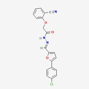 N'-[(E)-[5-(4-Chlorophenyl)furan-2-YL]methylidene]-2-(2-cyanophenoxy)acetohydrazide