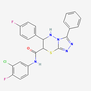 N-(3-chloro-4-fluorophenyl)-6-(4-fluorophenyl)-3-phenyl-6,7-dihydro-5H-[1,2,4]triazolo[3,4-b][1,3,4]thiadiazine-7-carboxamide