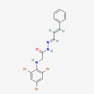 N'-[(1E,2E)-3-Phenylprop-2-EN-1-ylidene]-2-[(2,4,6-tribromophenyl)amino]acetohydrazide