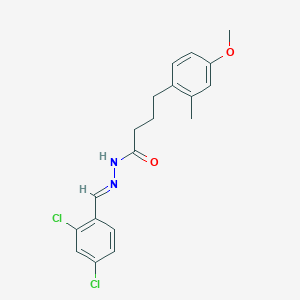 N'-[(E)-(2,4-dichlorophenyl)methylidene]-4-(4-methoxy-2-methylphenyl)butanehydrazide