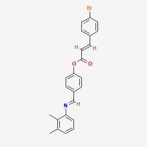 4-[(E)-[(2,3-Dimethylphenyl)imino]methyl]phenyl (2E)-3-(4-bromophenyl)prop-2-enoate