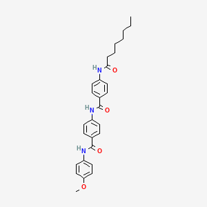 molecular formula C29H33N3O4 B11566042 N-{4-[(4-methoxyphenyl)carbamoyl]phenyl}-4-(octanoylamino)benzamide 