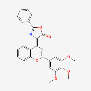 (4Z)-2-phenyl-4-[2-(3,4,5-trimethoxyphenyl)-4H-chromen-4-ylidene]-1,3-oxazol-5(4H)-one