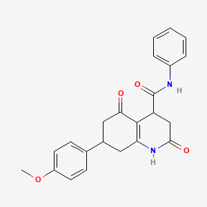 7-(4-methoxyphenyl)-2,5-dioxo-N-phenyl-1,2,3,4,5,6,7,8-octahydroquinoline-4-carboxamide