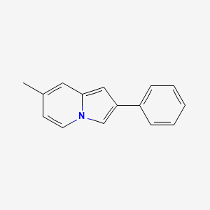 molecular formula C15H13N B11566071 7-Methyl-2-phenylindolizine CAS No. 26557-56-2