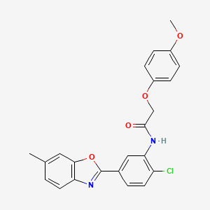 N-[2-chloro-5-(6-methyl-1,3-benzoxazol-2-yl)phenyl]-2-(4-methoxyphenoxy)acetamide