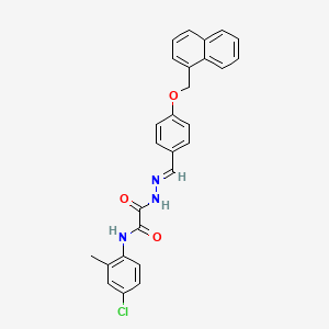 N-(4-chloro-2-methylphenyl)-2-{(2E)-2-[4-(naphthalen-1-ylmethoxy)benzylidene]hydrazinyl}-2-oxoacetamide