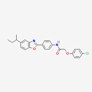 N-{4-[5-(butan-2-yl)-1,3-benzoxazol-2-yl]phenyl}-2-(4-chlorophenoxy)acetamide