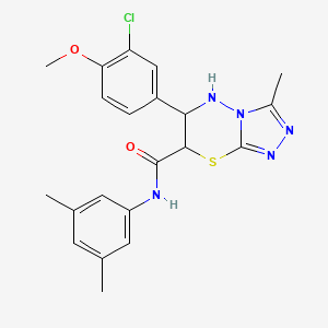 6-(3-chloro-4-methoxyphenyl)-N-(3,5-dimethylphenyl)-3-methyl-6,7-dihydro-5H-[1,2,4]triazolo[3,4-b][1,3,4]thiadiazine-7-carboxamide