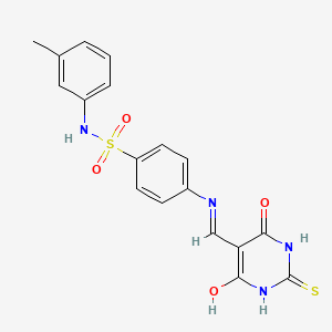 4-{[(4,6-dioxo-2-thioxotetrahydropyrimidin-5(2H)-ylidene)methyl]amino}-N-(3-methylphenyl)benzenesulfonamide