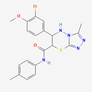 6-(3-bromo-4-methoxyphenyl)-3-methyl-N-(4-methylphenyl)-6,7-dihydro-5H-[1,2,4]triazolo[3,4-b][1,3,4]thiadiazine-7-carboxamide