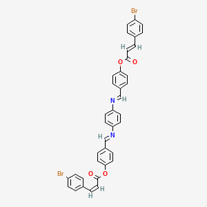 4-{(E)-[(4-{[(Z)-(4-{[(2Z)-3-(4-bromophenyl)prop-2-enoyl]oxy}phenyl)methylidene]amino}phenyl)imino]methyl}phenyl (2E)-3-(4-bromophenyl)prop-2-enoate