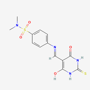 4-{[(4,6-dioxo-2-thioxotetrahydropyrimidin-5(2H)-ylidene)methyl]amino}-N,N-dimethylbenzenesulfonamide