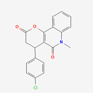 4-(4-chlorophenyl)-6-methyl-4,6-dihydro-2H-pyrano[3,2-c]quinoline-2,5(3H)-dione