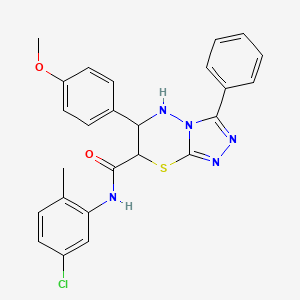 N-(5-chloro-2-methylphenyl)-6-(4-methoxyphenyl)-3-phenyl-6,7-dihydro-5H-[1,2,4]triazolo[3,4-b][1,3,4]thiadiazine-7-carboxamide