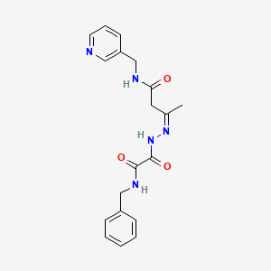 (3Z)-3-{2-[(benzylamino)(oxo)acetyl]hydrazinylidene}-N-(pyridin-3-ylmethyl)butanamide