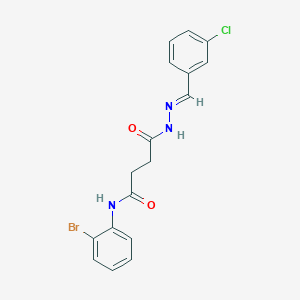 molecular formula C17H15BrClN3O2 B11566168 N-(2-bromophenyl)-4-[(2E)-2-(3-chlorobenzylidene)hydrazinyl]-4-oxobutanamide 