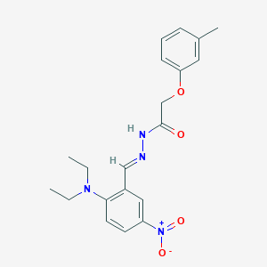 N'-[(E)-[2-(Diethylamino)-5-nitrophenyl]methylidene]-2-(3-methylphenoxy)acetohydrazide