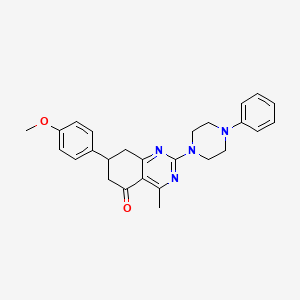 7-(4-methoxyphenyl)-4-methyl-2-(4-phenylpiperazin-1-yl)-7,8-dihydroquinazolin-5(6H)-one