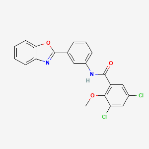 N-[3-(1,3-benzoxazol-2-yl)phenyl]-3,5-dichloro-2-methoxybenzamide