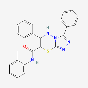 N-(2-methylphenyl)-3,6-diphenyl-6,7-dihydro-5H-[1,2,4]triazolo[3,4-b][1,3,4]thiadiazine-7-carboxamide