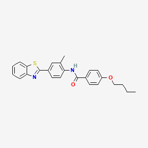 N-[4-(1,3-benzothiazol-2-yl)-2-methylphenyl]-4-butoxybenzamide