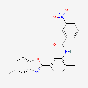 N-[5-(5,7-dimethyl-1,3-benzoxazol-2-yl)-2-methylphenyl]-3-nitrobenzamide