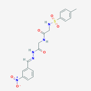 2-(4-Methylbenzenesulfonamido)-N-({N'-[(E)-(3-nitrophenyl)methylidene]hydrazinecarbonyl}methyl)acetamide