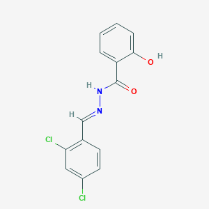 molecular formula C14H10Cl2N2O2 B11566242 N'-[(E)-(2,4-Dichlorophenyl)methylidene]-2-hydroxybenzohydrazide 