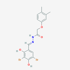 N'-[(E)-(3,5-dibromo-2,4-dihydroxyphenyl)methylidene]-2-(3,4-dimethylphenoxy)acetohydrazide