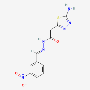 2-(5-amino-1,3,4-thiadiazol-2-yl)-N'-[(E)-(3-nitrophenyl)methylidene]acetohydrazide